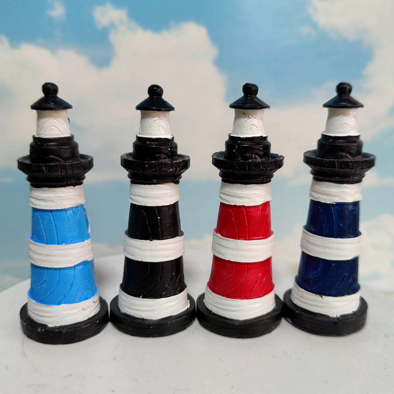 Svjetionik od smole – mediteranskog stila arhitektonska dekoracija Kaleidoscope crafts