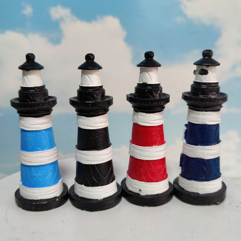 Svjetionik od smole – mediteranskog stila arhitektonska dekoracija Kaleidoscope crafts