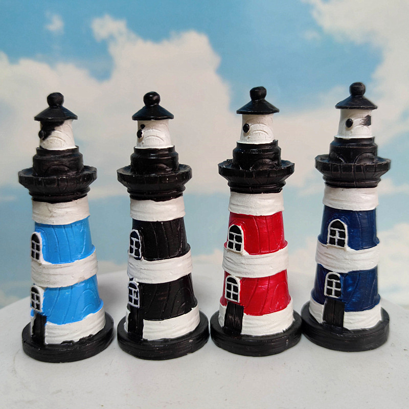 Svjetionik od smole – mediteranskog stila arhitektonska dekoracija Kaleidoscope crafts