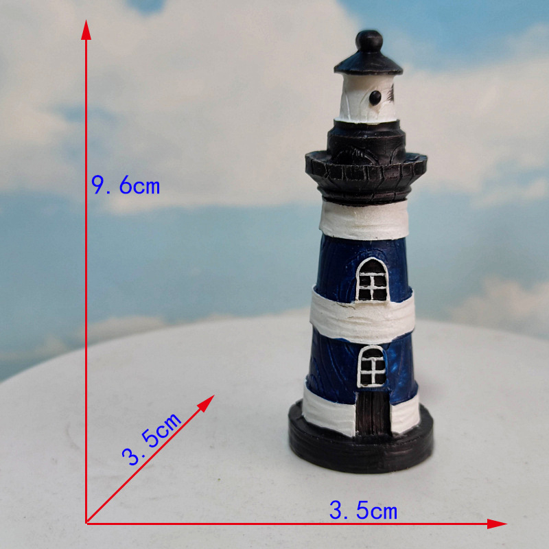 Svjetionik od smole – mediteranskog stila arhitektonska dekoracija Kaleidoscope crafts