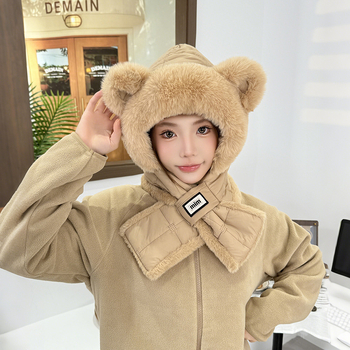 Σετ καπέλο-φουλάρι δύο τεμαχίων, ανεμοπροστασία και ζεστασιά, πολυεστέρας, unisex για ενήλικες, βαμμένο με τεχνική tie-dye, για χειμώνα, άνοιξη και φθινόπωρο