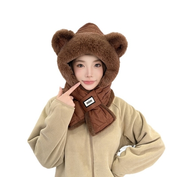 Σετ καπέλο-φουλάρι δύο τεμαχίων, ανεμοπροστασία και ζεστασιά, πολυεστέρας, unisex για ενήλικες, βαμμένο με τεχνική tie-dye, για χειμώνα, άνοιξη και φθινόπωρο