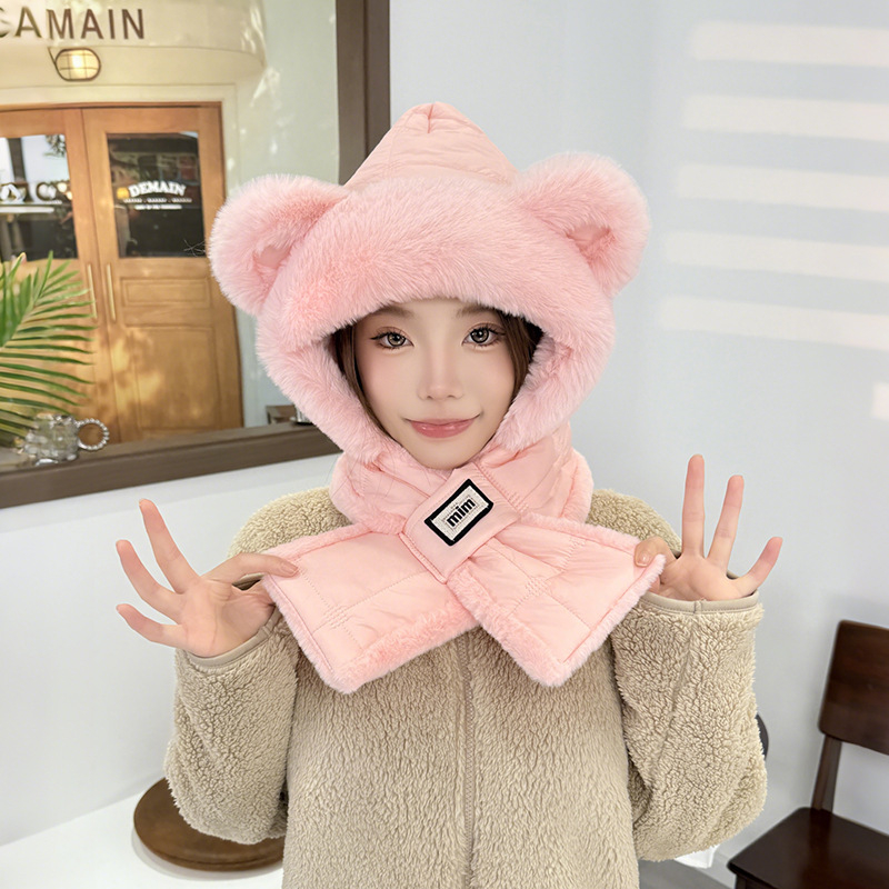 Σετ καπέλο-φουλάρι δύο τεμαχίων, ανεμοπροστασία και ζεστασιά, πολυεστέρας, unisex για ενήλικες, βαμμένο με τεχνική tie-dye, για χειμώνα, άνοιξη και φθινόπωρο