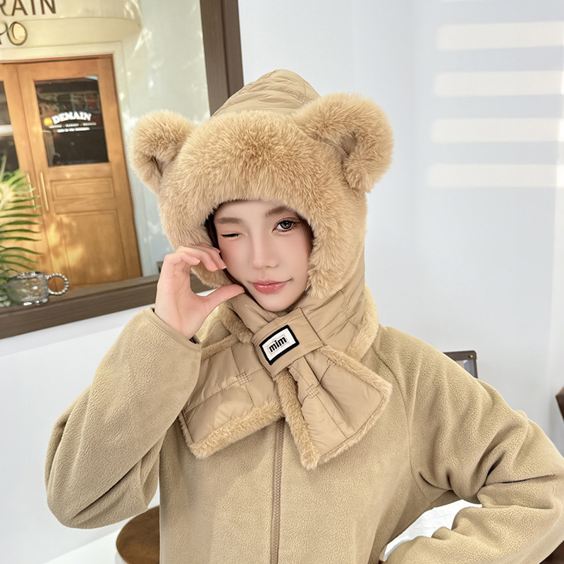 Σετ καπέλο-φουλάρι δύο τεμαχίων, ανεμοπροστασία και ζεστασιά, πολυεστέρας, unisex για ενήλικες, βαμμένο με τεχνική tie-dye, για χειμώνα, άνοιξη και φθινόπωρο