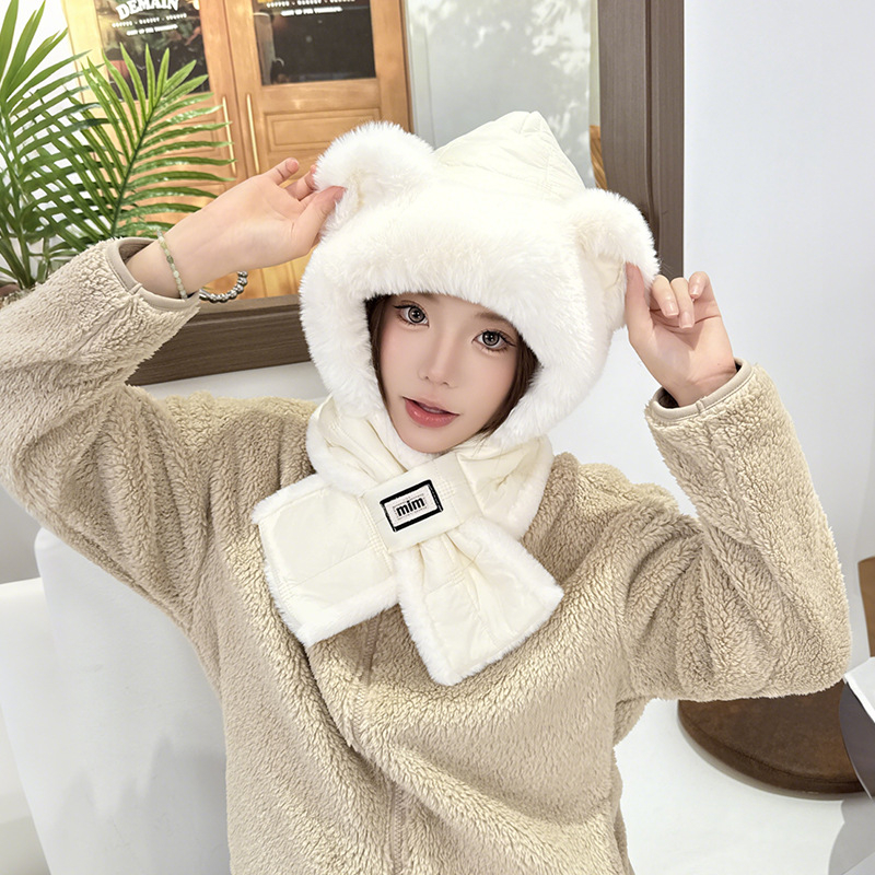 Σετ καπέλο-φουλάρι δύο τεμαχίων, ανεμοπροστασία και ζεστασιά, πολυεστέρας, unisex για ενήλικες, βαμμένο με τεχνική tie-dye, για χειμώνα, άνοιξη και φθινόπωρο