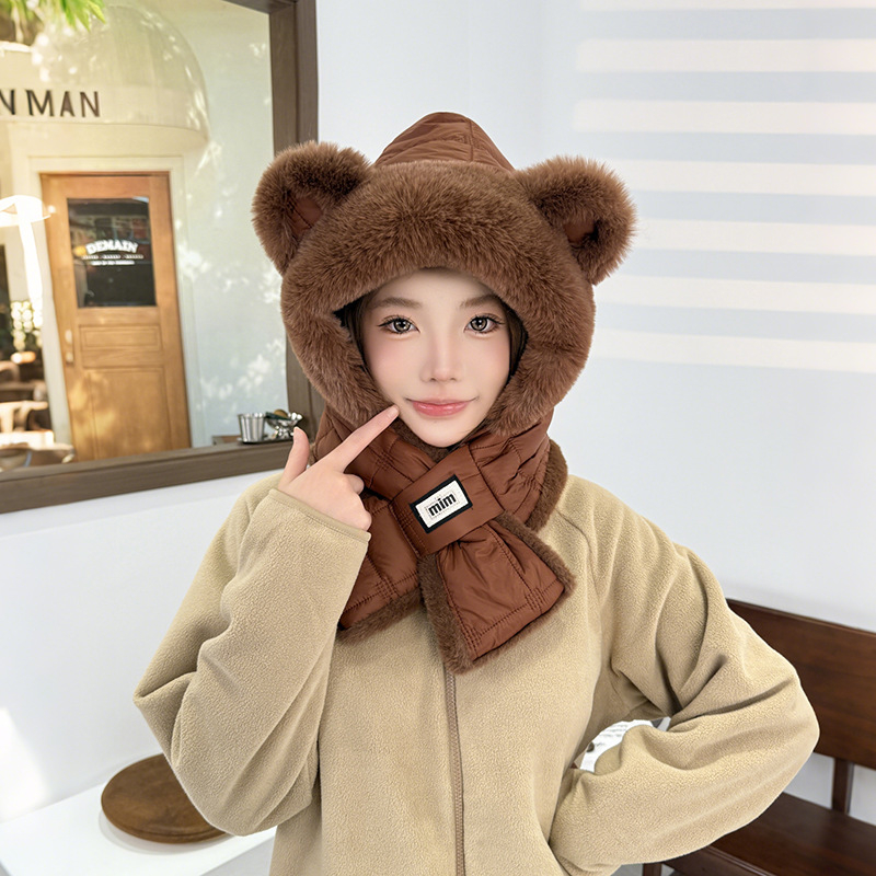 Σετ καπέλο-φουλάρι δύο τεμαχίων, ανεμοπροστασία και ζεστασιά, πολυεστέρας, unisex για ενήλικες, βαμμένο με τεχνική tie-dye, για χειμώνα, άνοιξη και φθινόπωρο