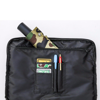 Geantă de stocare pentru tabletă cu fermoar, poliester, mâner moale, buzunar intern pentru carduri