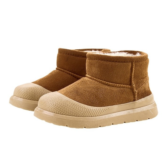 Dječje gležnjače od velura s flis podstavom, unisex, dob 4–12 godina, minimalistički stil