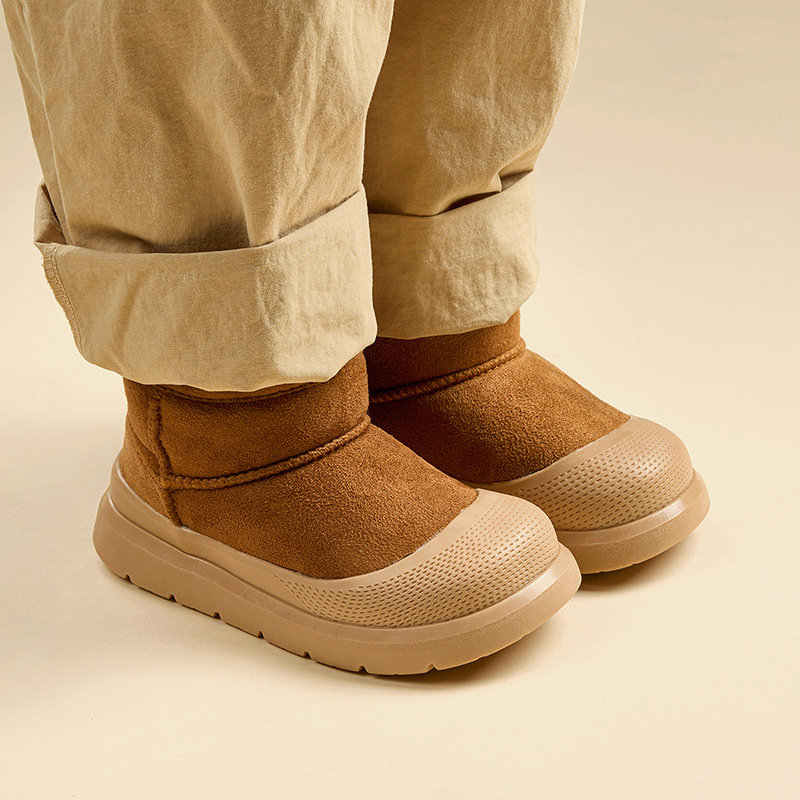 Dječje gležnjače od velura s flis podstavom, unisex, dob 4–12 godina, minimalistički stil
