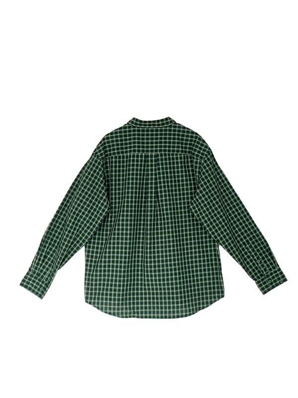 Cămașă damă în stil american retro cu carouri două nuanțe, guler Lapel, țesătură din bumbac yarn-dyed, mâneci lungi, croială lejeră