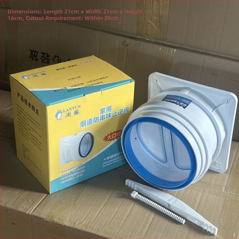 Βαλβίδα ελέγχου για σωλήνα εξαγωγής κουζίνας — πρόληψη ανάστροφης ροής