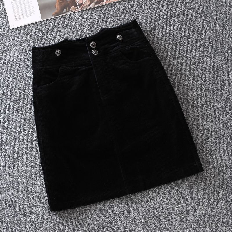 Corduroy szoknya nőknek – magas derekú, A-vonal, rövid, őszi-téli mindennapi stílus