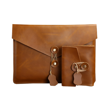 S080 Kožna clutch torba s unutarnjom pretinicom za računalo, vodootporna i otporna na udarce, unisex, za notebook/tablet