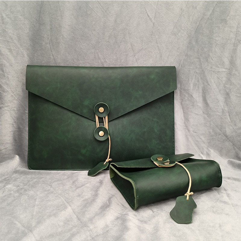 S080 Kožna clutch torba s unutarnjom pretinicom za računalo, vodootporna i otporna na udarce, unisex, za notebook/tablet