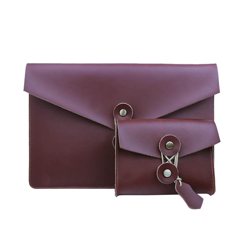 S080 Kožna clutch torba s unutarnjom pretinicom za računalo, vodootporna i otporna na udarce, unisex, za notebook/tablet