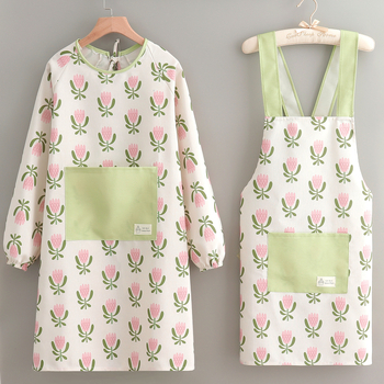 Pregača s rukavima, platnena, otporna na habanje, anti prljavština, japanski stil