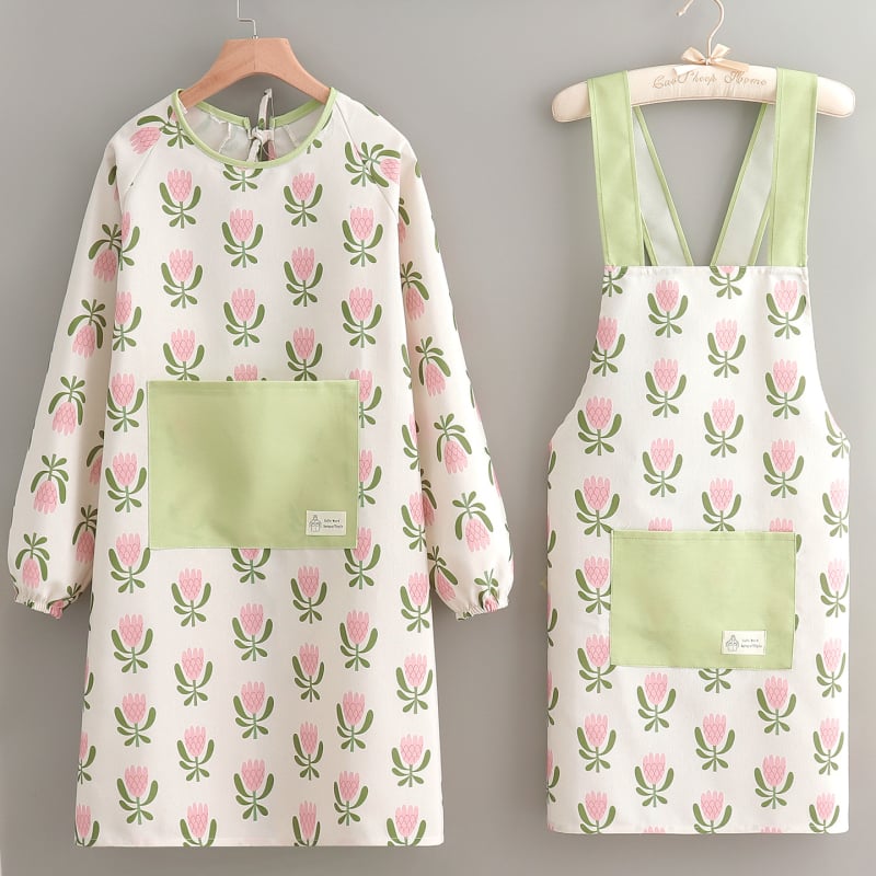 Pregača s rukavima, platnena, otporna na habanje, anti prljavština, japanski stil