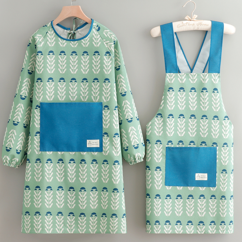 Pregača s rukavima, platnena, otporna na habanje, anti prljavština, japanski stil
