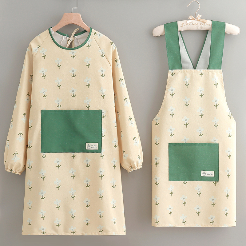 Pregača s rukavima, platnena, otporna na habanje, anti prljavština, japanski stil