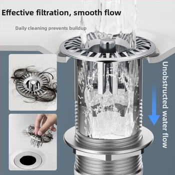 Φίλτρο αποχέτευσης – Πολυχρηστικό πλέγμα κατά του φράγματος για δάπεδο αποχέτευσης, νιπτήρα ρούχων και νιπτήρα; Υλικό ABS; Σύγχρονος μινιμαλιστικός σχεδιασμός