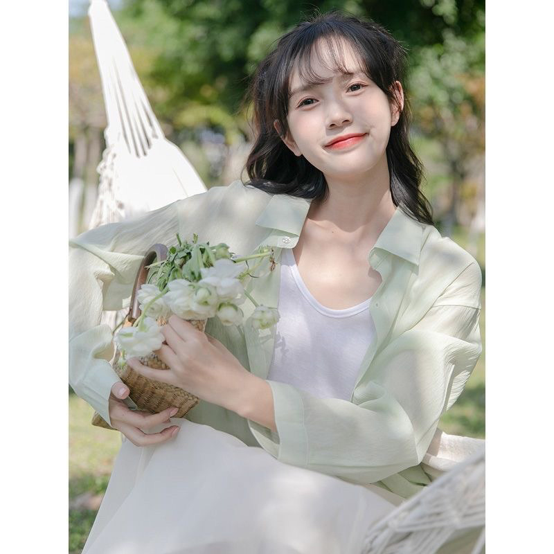 Cardigan din chiffon poliester cu protecție solară UPF30+, lungime scurtă, mâneci lungi, buzunare, stil urban