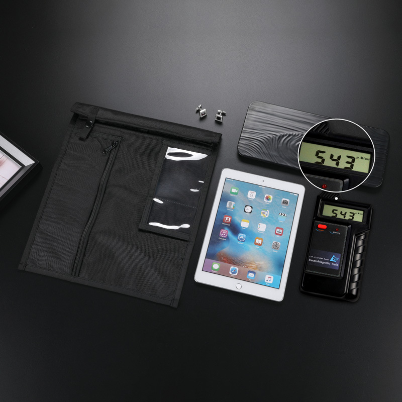 Carcasă magnetică Oxford pentru notebook și tabletă cu protecție a semnalelor – respirabilă, impermeabilă, rezistentă la uzură, anti-furt; Material: Oxford ecologic; Căptușeală: material de protecție nano; Brand Haoyu