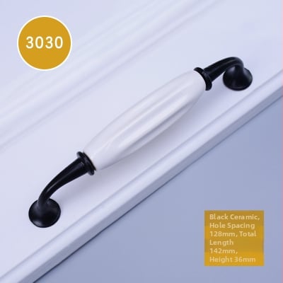 Mâner ceramic pentru ușa de dulap, model 3030, stil modern minimalist