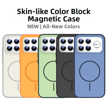 Ochranný kryt pre Redmi K90 s magnetickým zapínaním, 2-v-1 mäkké okraje a pevný zadný panel z akrylu, matný povrch, anti fingerprint, dve nezávislé kovové tlačidlá