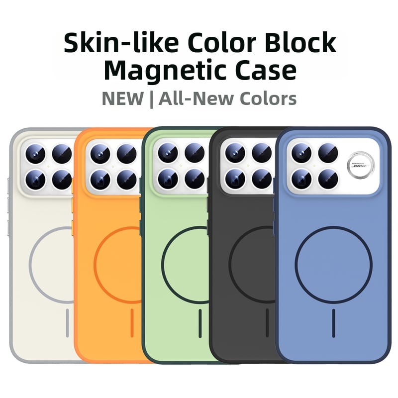 Ochranný kryt pre Redmi K90 s magnetickým zapínaním, 2-v-1 mäkké okraje a pevný zadný panel z akrylu, matný povrch, anti fingerprint, dve nezávislé kovové tlačidlá