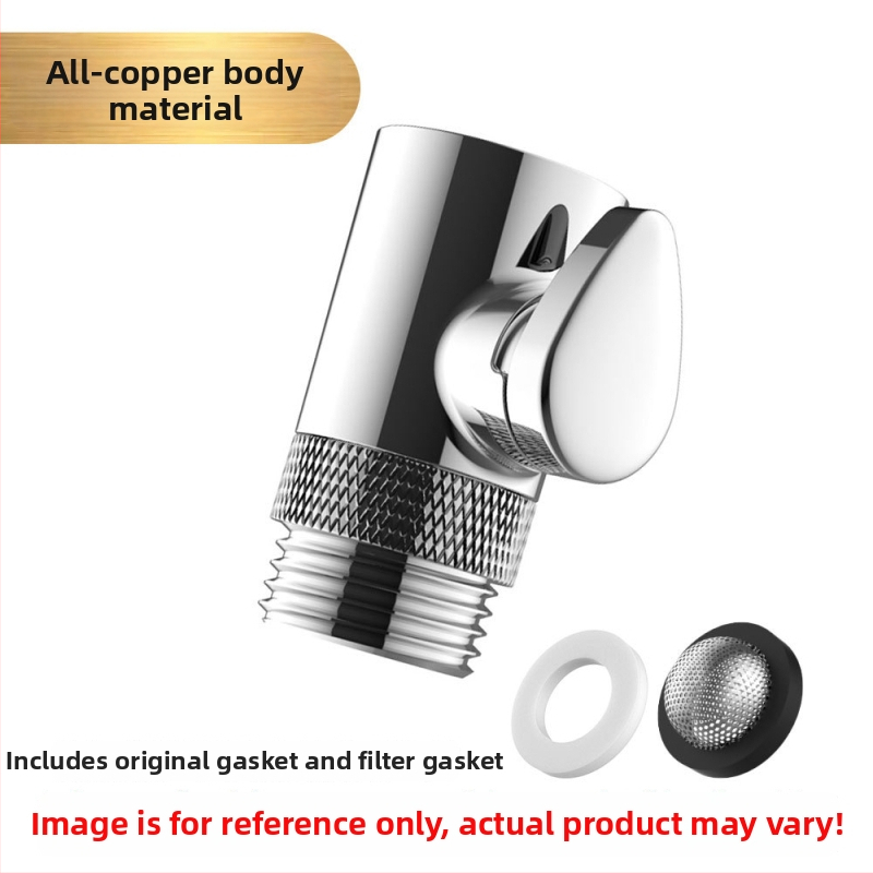 Κεφαλή ντους από χαλκό με βαλβίδα ελέγχου ροής, σωλήνας ψεκασμού κατά του στριψίματος, αντοχή σε πίεση και θερμοκρασία, βαλβίδα ασφαλείας με κουμπί διακοπής νερού, ολόκληρη από χαλκό