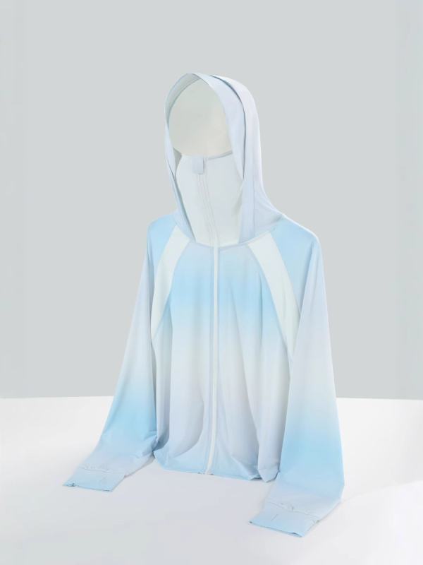 Gradientno jakna za biciklizam s UV zaštitom, prozračna ice silk tkanina za ljeto