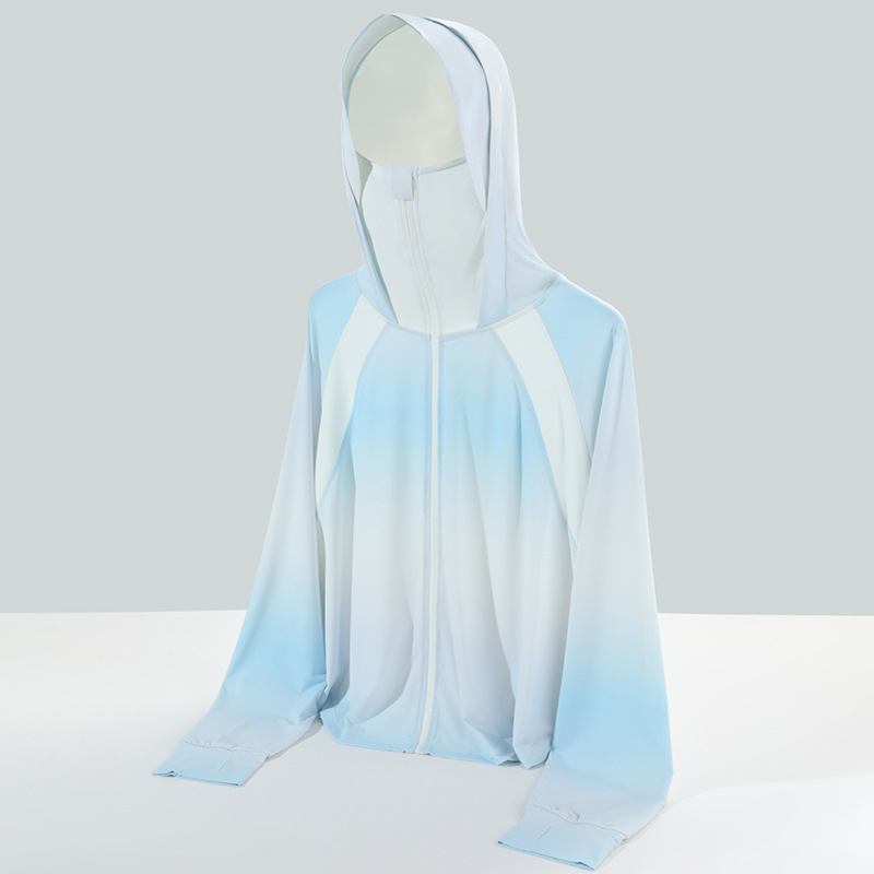 Gradientno jakna za biciklizam s UV zaštitom, prozračna ice silk tkanina za ljeto