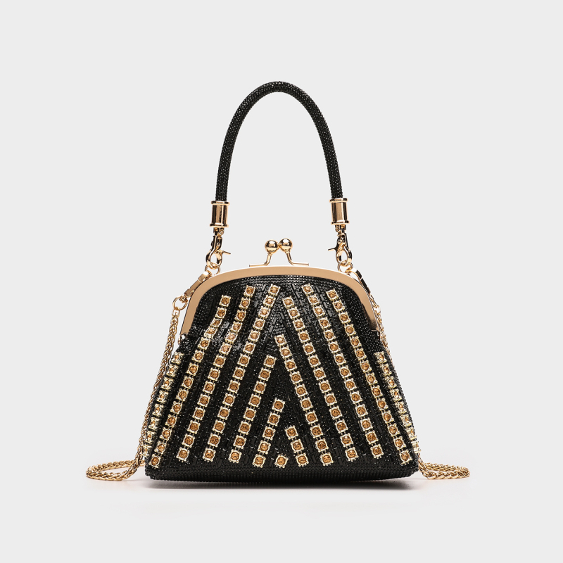 Akrilna ručna clutch torba, ovalnog oblika, bucket stil, zatvarač s kopčom, džep za telefon