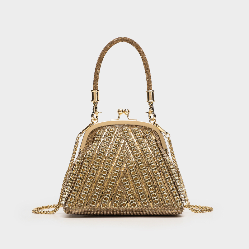 Akrilna ručna clutch torba, ovalnog oblika, bucket stil, zatvarač s kopčom, džep za telefon