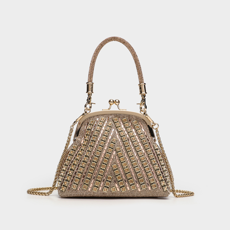 Akrilna ručna clutch torba, ovalnog oblika, bucket stil, zatvarač s kopčom, džep za telefon