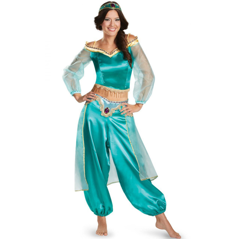 Kostim cosplay Jasmine Aladdin za žene, pozorišna odjeća, smjesa Spandexa i najlona, zima 2025