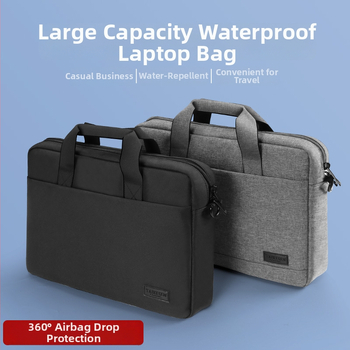 Tykson Torba za laptop od poliestera s mekanom ručkom, zatvaranje na zip — prozračna, vodootporna, otporna na habanje i otporna na udarce za službena putovanja