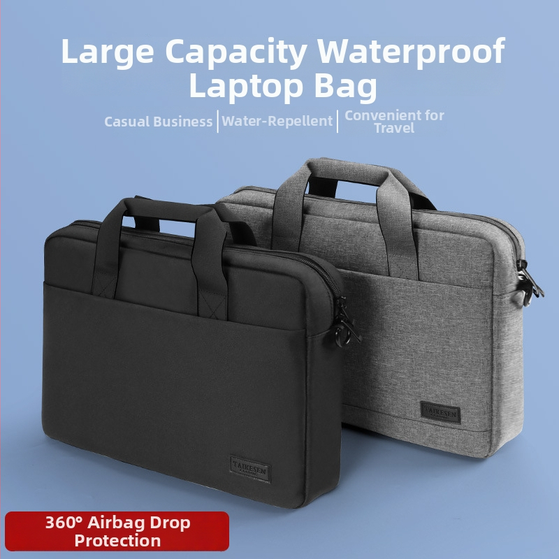 Tykson Torba za laptop od poliestera s mekanom ručkom, zatvaranje na zip — prozračna, vodootporna, otporna na habanje i otporna na udarce za službena putovanja