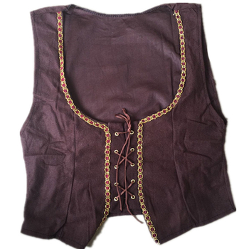 Unisex piratski kostim za Halloween, Pirates of the Caribbean — set s haljinom i prslukom, poliester tkanina, za cosplay u igrama/animacijama