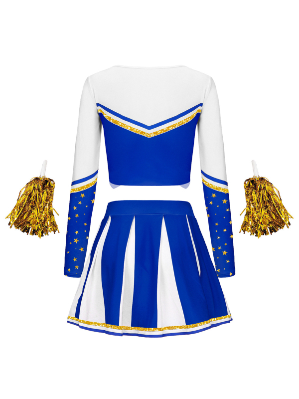 Vesice Ženski set za cheerleading, Materijal Milk Silk, Scenska izvedba, Proljeće 2025, Uzrast 18–24