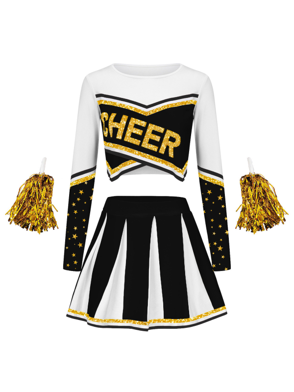 Vesice Ženski set za cheerleading, Materijal Milk Silk, Scenska izvedba, Proljeće 2025, Uzrast 18–24