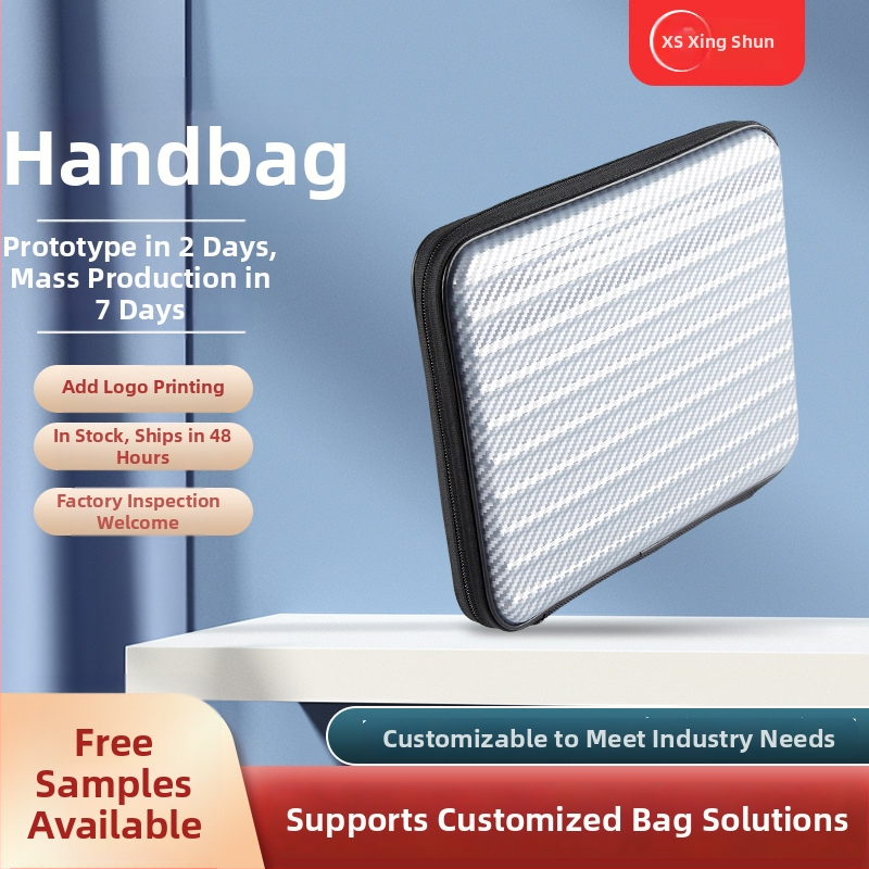 Vodotesná taška na notebook s ABS+PC plášťom, PU podšívka, pruhovaný vzor, prenosný viacfunkčný úložný box pre obchodné cesty