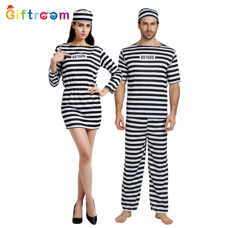 Halloween kostim zatvorenika za scensku izvedbu – unisex kostim za parove