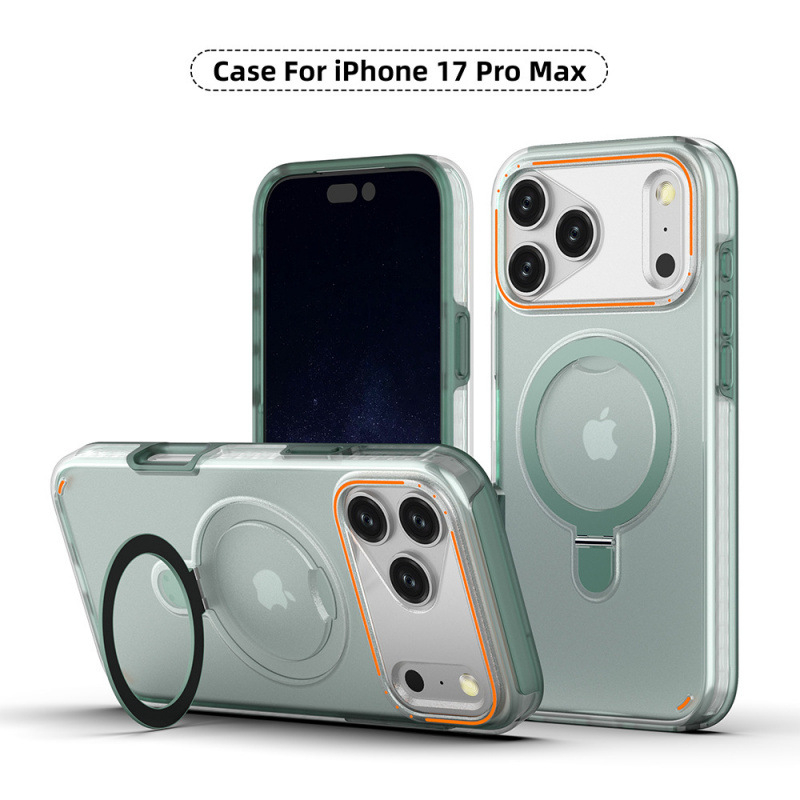 Magnetska prozirna futrola za iPhone 17 Pro Max s 2-u-1 bežičnom punjaču, zaštita od padova, odvod topline