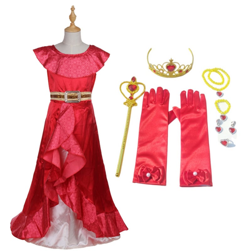 Dječja cosplay haljina za scensku izvedbu – Princeza Elena, glavni materijal poliester 90%, za djevojčice do 17 godina