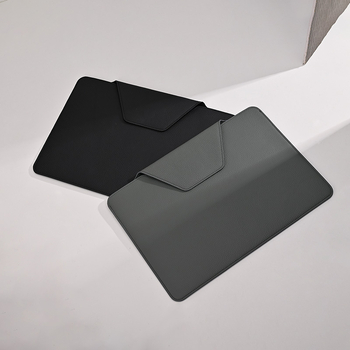 Husă pentru laptop din piele genuină, închidere magnetică, interior din piele de prim strat și căptușeală din piele, pentru călătorii de afaceri