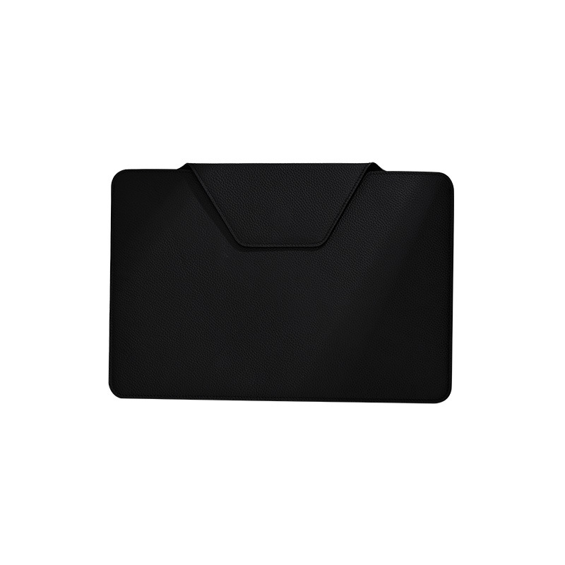 Husă pentru laptop din piele genuină, închidere magnetică, interior din piele de prim strat și căptușeală din piele, pentru călătorii de afaceri