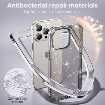 Futrola Glitter za iPhone 17 Pro Max Starry Sky BlingBling — Materijal: TPE, Otporan na udarce, Otporan na ogrebotine, Otporan na padanje, Prilagodljiva