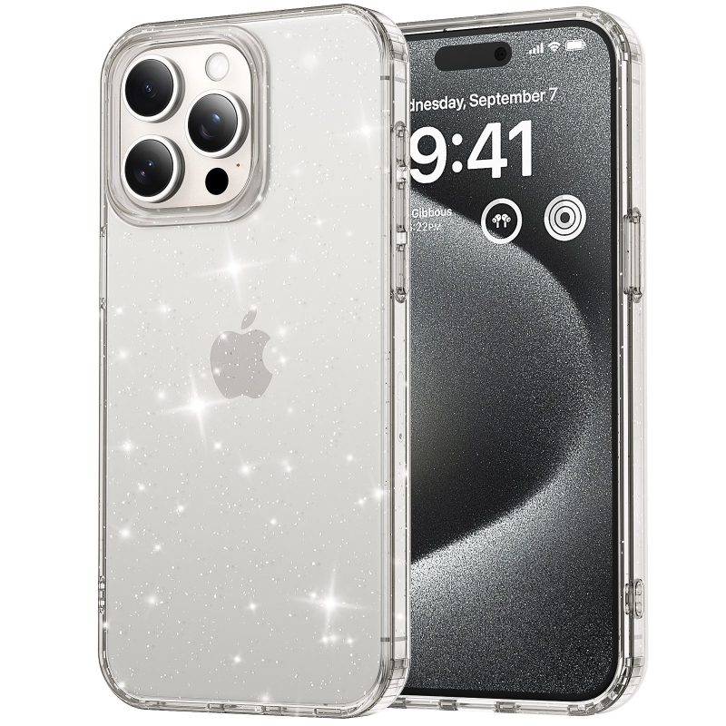 Futrola Glitter za iPhone 17 Pro Max Starry Sky BlingBling — Materijal: TPE, Otporan na udarce, Otporan na ogrebotine, Otporan na padanje, Prilagodljiva