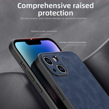 Kryt na iPhone 14 – imitácia kože, retro štýl, montáž